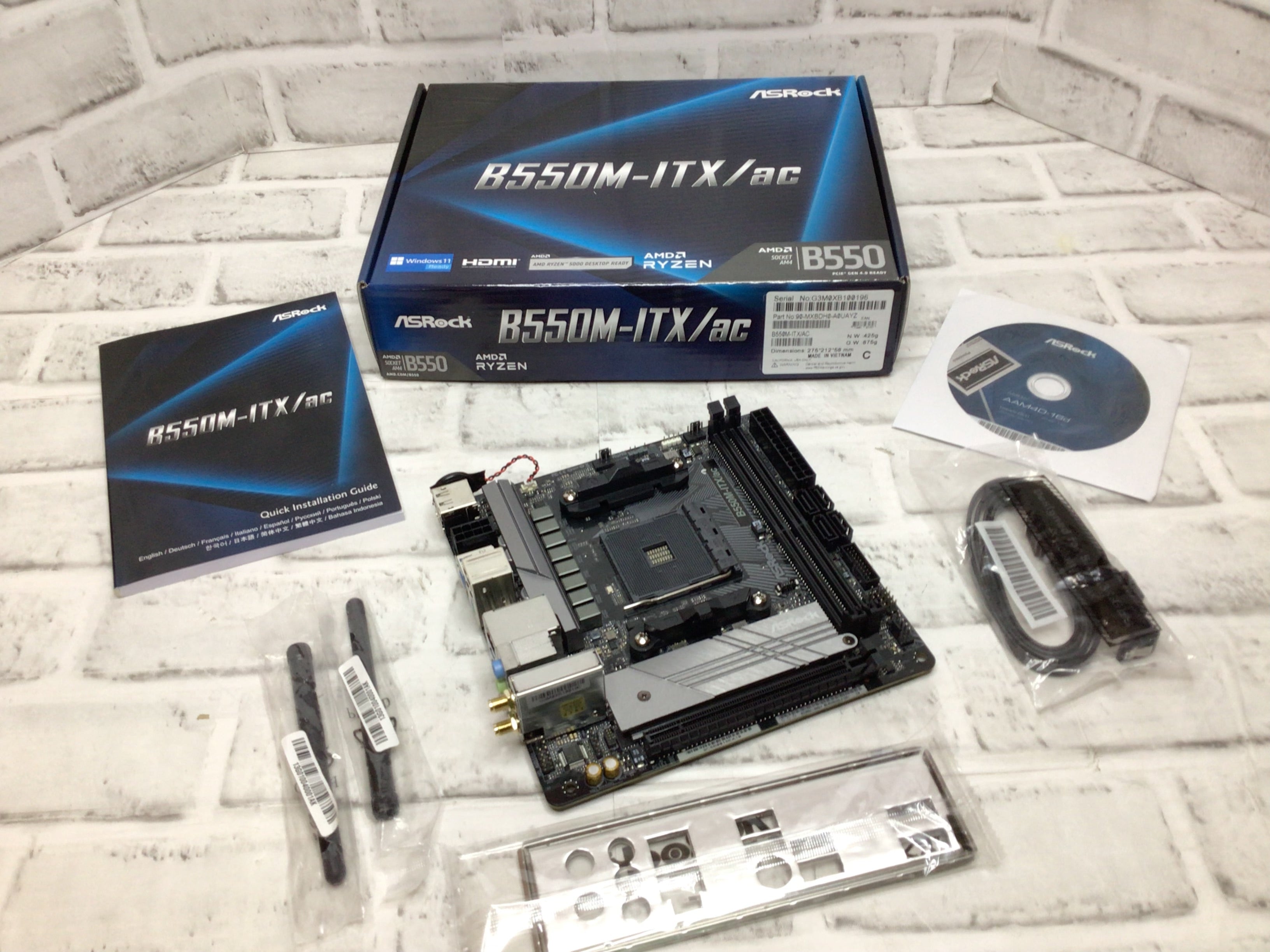 ASRock B550M-ITX/AC AMD Motherboard (AM4 Socket, Mini ITX, B550 Chipset) (8129227391214)